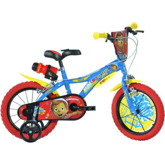 Dino - Barncykel - Pinocchio 16 Tum 27 Cm Caliper Blå/Röd Begränsat erbjudande