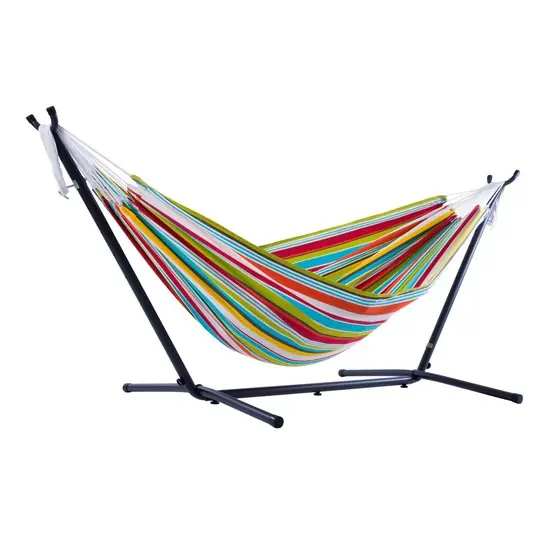 Vivere - Polyester Hammock With Stand (250 Cm) - Hängmatta Dubbel - Ciao Expressleverans