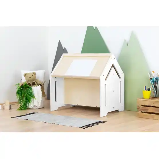 Benlemi - Hus Med Målartak - Creative - White/Natural Lågt pris