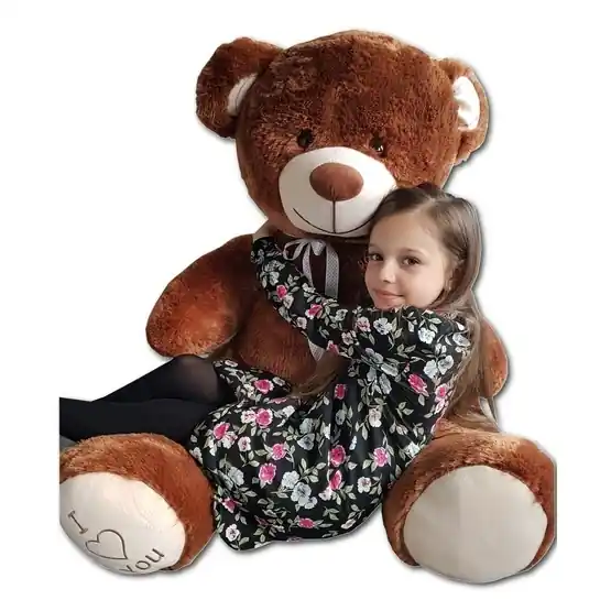 Köp nu Gosedjur - Gigantisk Teddybjörn 75+85 Cm Vit Och Röd