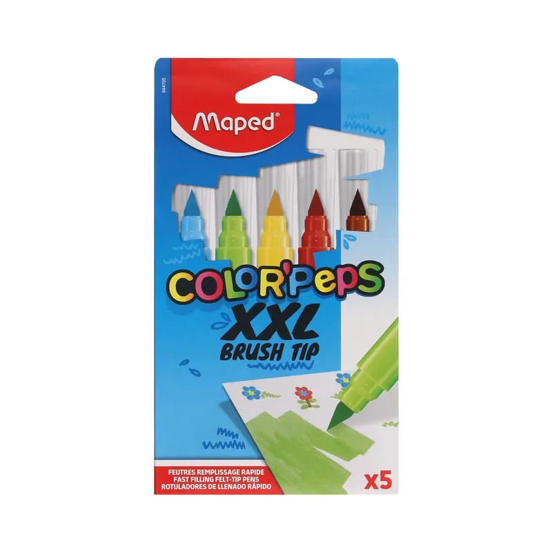 Köp online Maped Penselmarkörer Colorpeps Pensel Jumbo XXL 5 färger