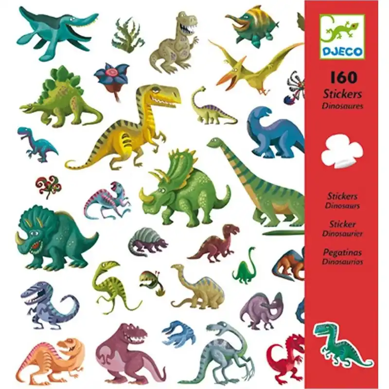 Djeco Klistermärken 160 st. Dinosaurier Snabb frakt