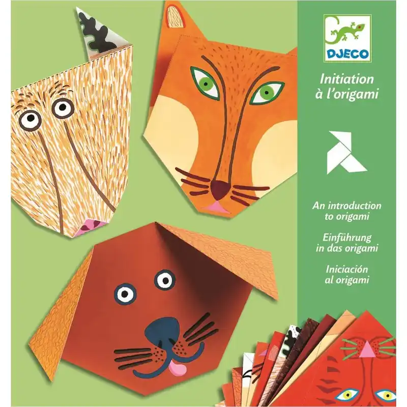 Djeco Origami kreativt set och klistermärken Djur Erbjudande