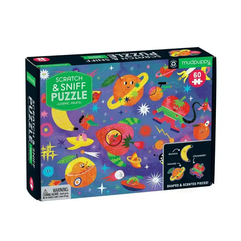 Mudpuppy Barnpussel Cosmic Fruits Scratch and Sniff 60 el. Endast idag