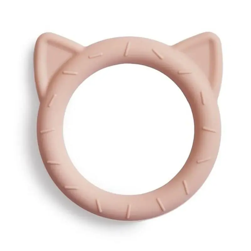 Mushie bitringarmband i silikon Cat Blush Begränsad tid