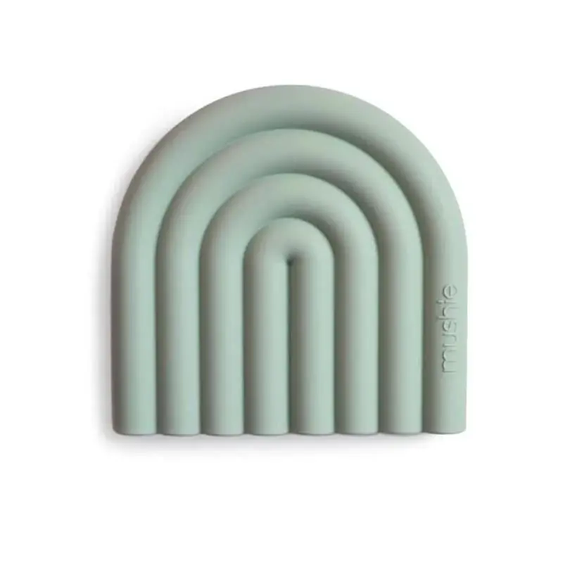 Mushie bitring i silikon Rainbow Cambridge Blue Reapris