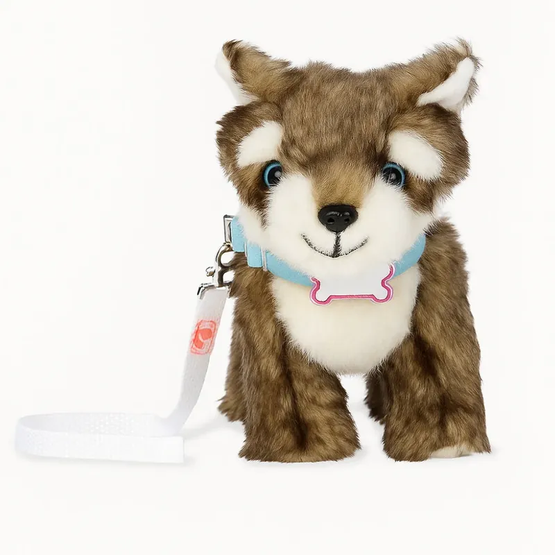 Our Generation gosig huskyvalp med halsband och koppel Nedsatt pris