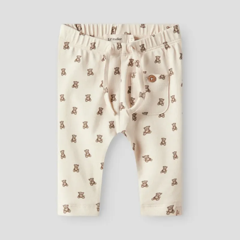 Lil‘ Atelier babybyxor Turtledove Teddybear NBNGAYO I lager