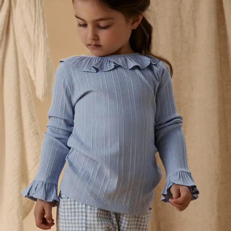Lågt pris Lil‘ Atelier Barnblus för flickor Zen Blue NMFTANSY