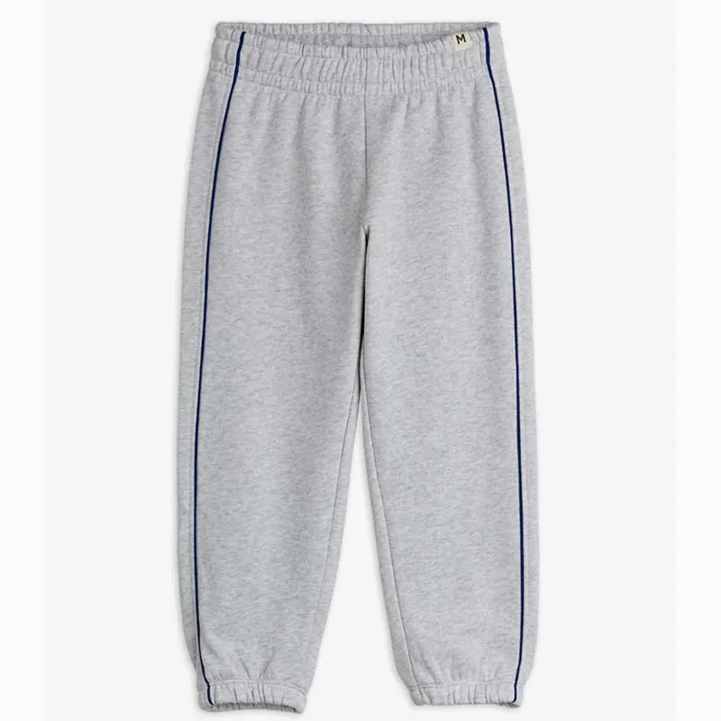 Säker betalning Mini Rodini barnsweatpants med piping Grå melange
