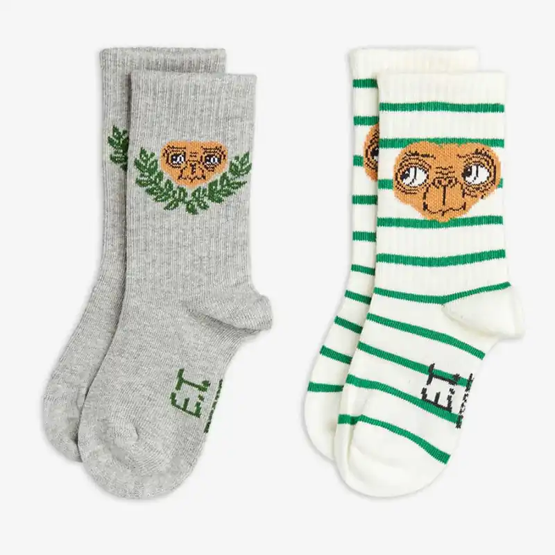 Sänkt pris Mini Rodin barnstrumpor med E.T-motiv 2-pack Multi