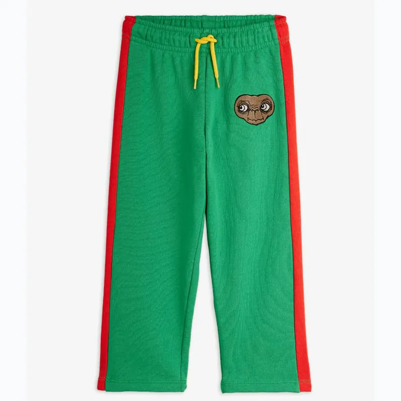 Trygg betalning Mini Rodini joggingbyxa för barn E.T. emb ss tee grön
