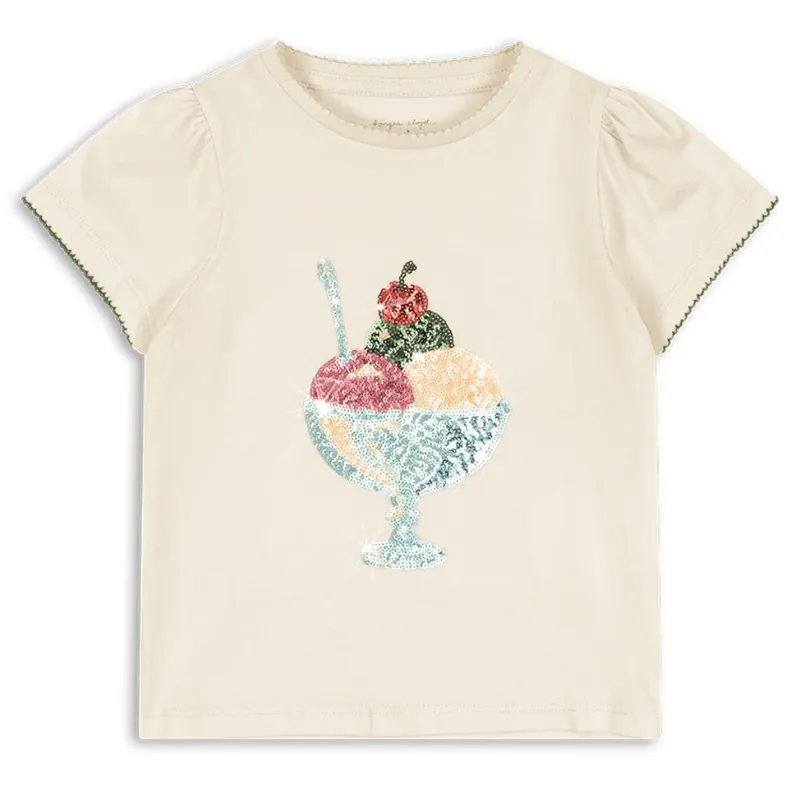 Konges Slojd T-shirt för flickor Famo Puff Buttercream Handla nu