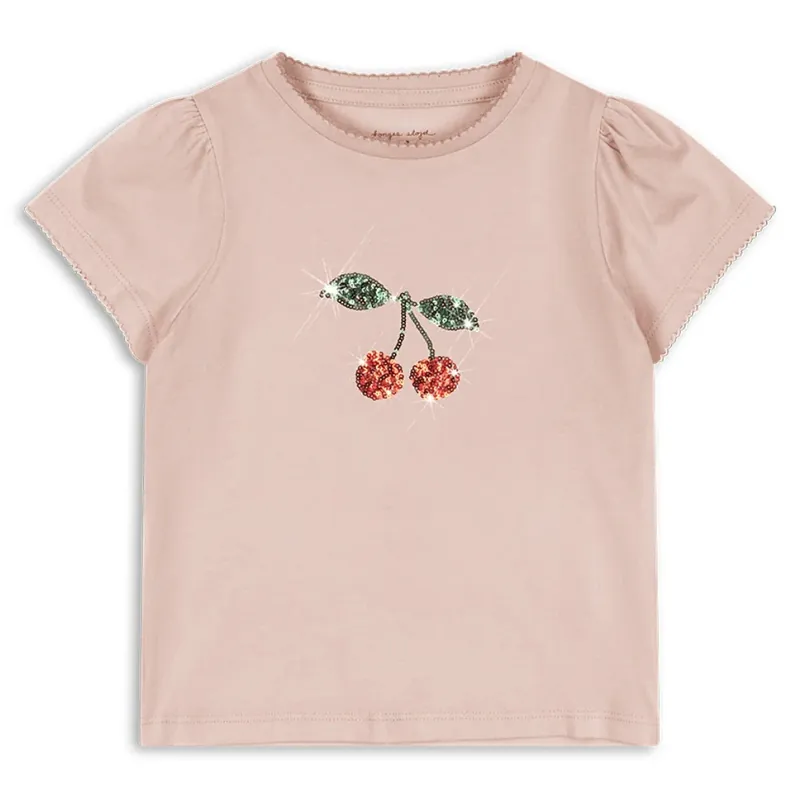 Bästa pris Konges Slojd T-shirt för flickor Famo Puff Pale Blush