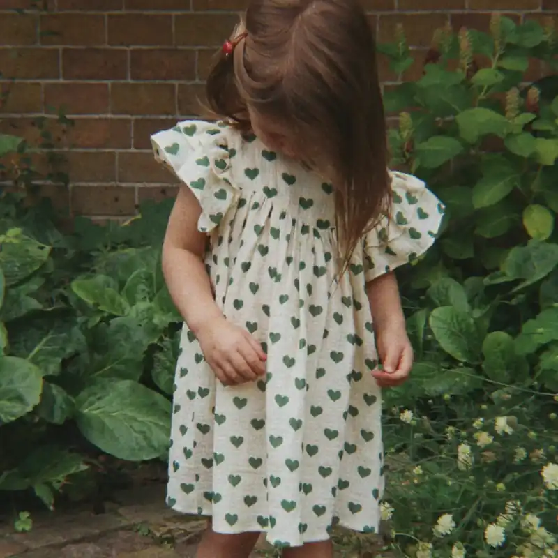 Konges Slojd klänning för flickor Coco Amour Verde Kundfavorit