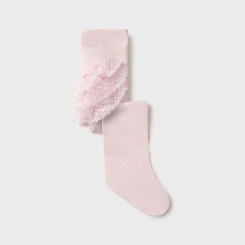 prisnedsättning Mayoral babystrumpbyxor med volang Baby Pink