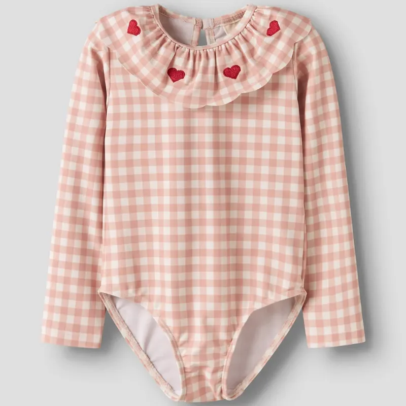 Premium Lil‘ Atelier baddräkt för flickor Misty Rose NMFFINLEY