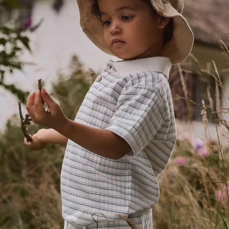 Lil‘ Atelier polotröja för barn Loose Coconut Milk Dusty Blue NMMHALDUR Köp online