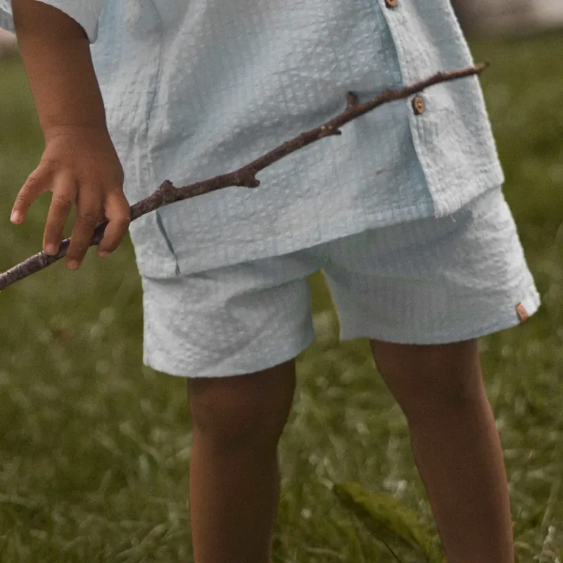 Lil‘ Atelier bomullsshorts Mak Loose Plein Air NMMHOMAN Säker betalning