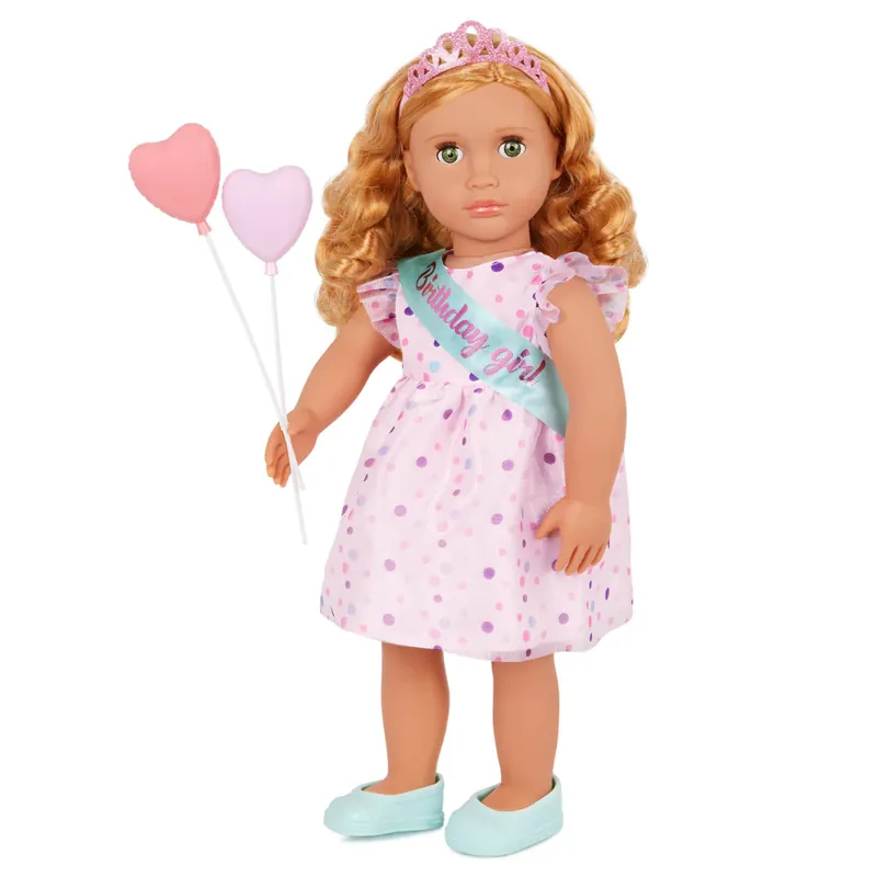 Our Generation docka Esme med ballonger - outfit för födelsedagskalas, 46 cm Kampanj