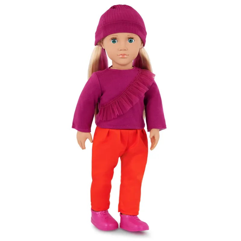 Our Generation docka Shay, blond med rosa inslag, med mössa, 46 cm Köp nu