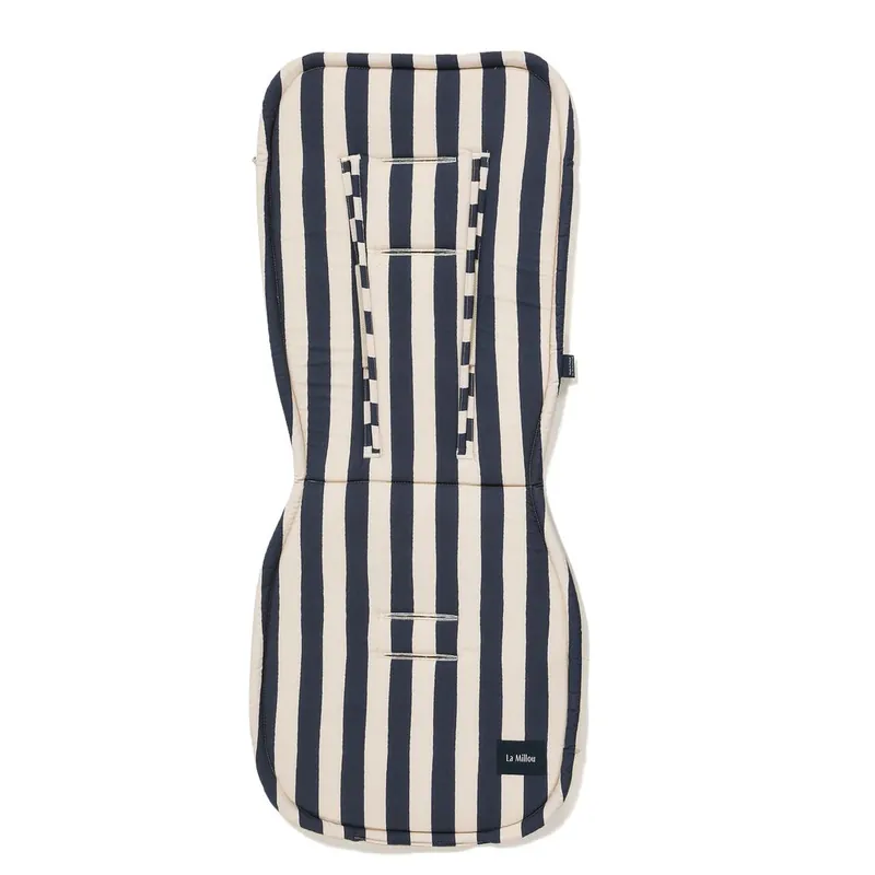 La Millou barnvagnsinsats bomull sammet multi STRIPES NAVY Fynd