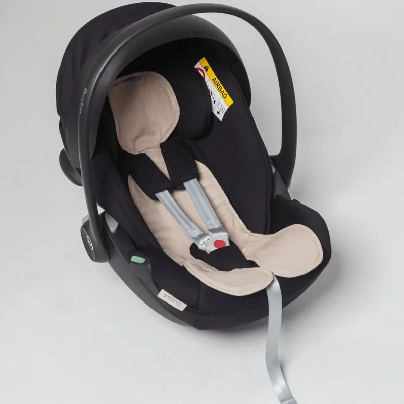 Piapimo svettskyddsinsats för bilbarnstolen tillverkad av linne, 0-13 kg, beige Kampanjpris