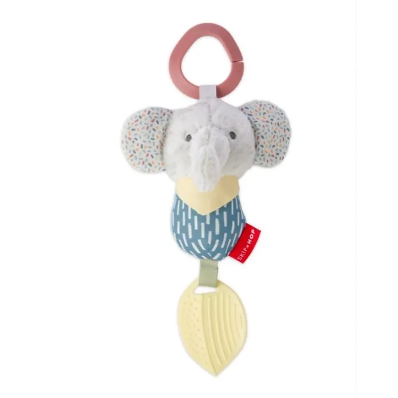 Endast denna vecka Skip Hop fastsättningsring med skallra och bitring Bandana Buddies elefant