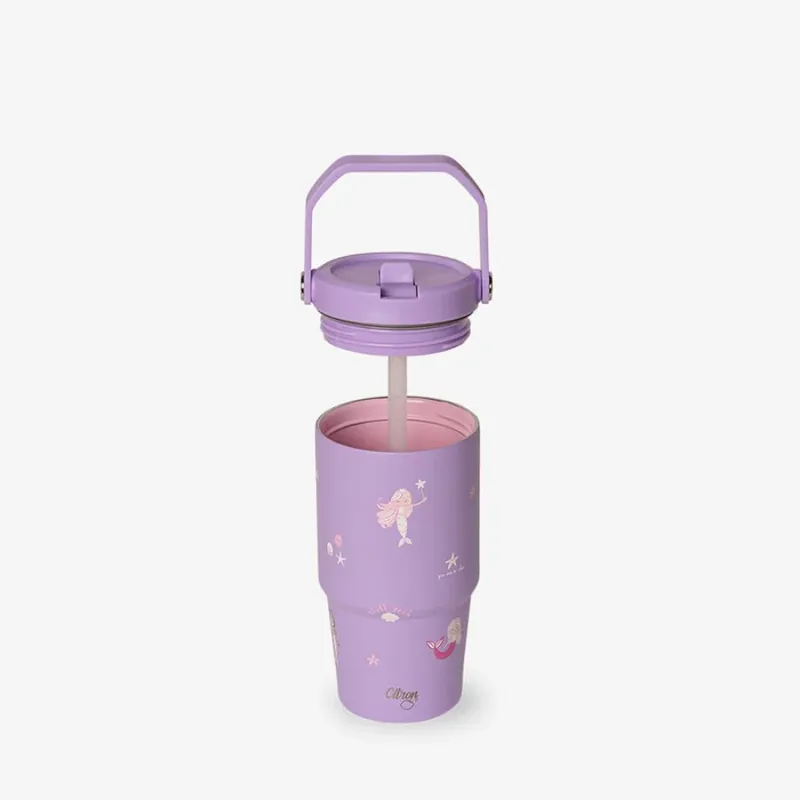 Rabatter Citron, termomugg med handtag, 600 ml, Mermaid