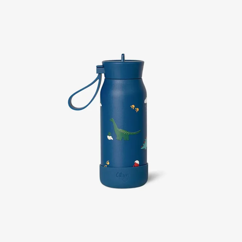Utförsäljning Citron, termosflaska i rostfritt stål, 250 ml - Blue Dino