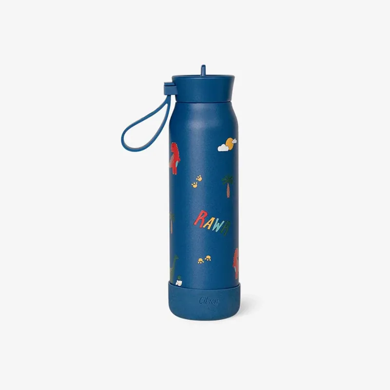Citron, termosflaska i rostfritt stål 350 ml - Blue Dino Begränsat antal