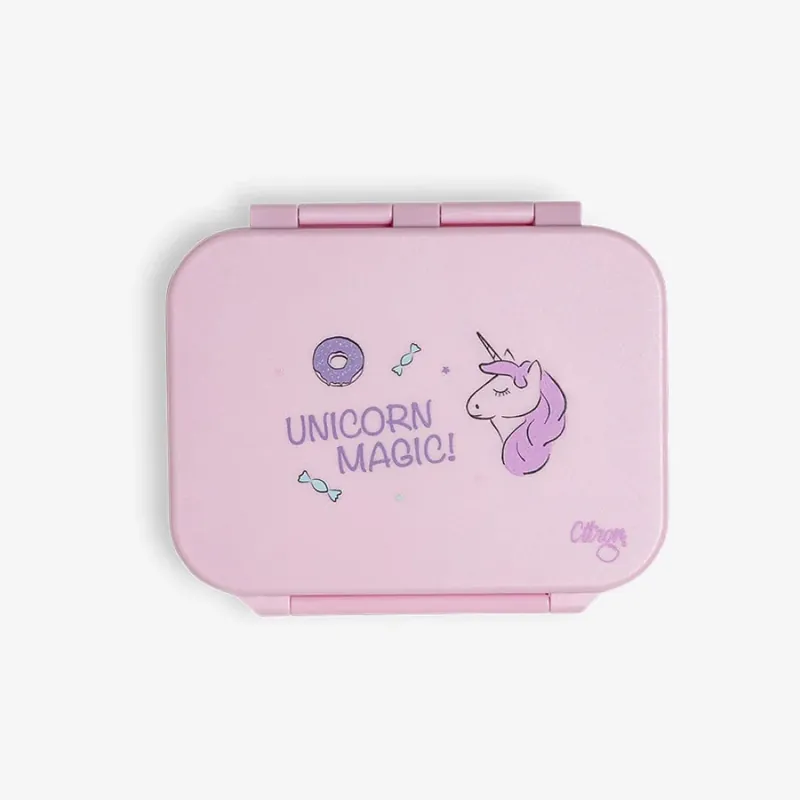 Beställ nu Snackbox för snacks i Citron Tritan - Stormy Unicorn