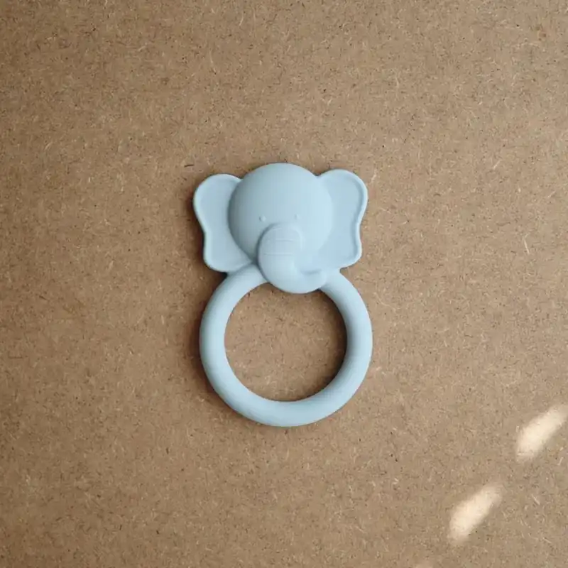 Begränsat antal Mushie bitring i silikon Elefant