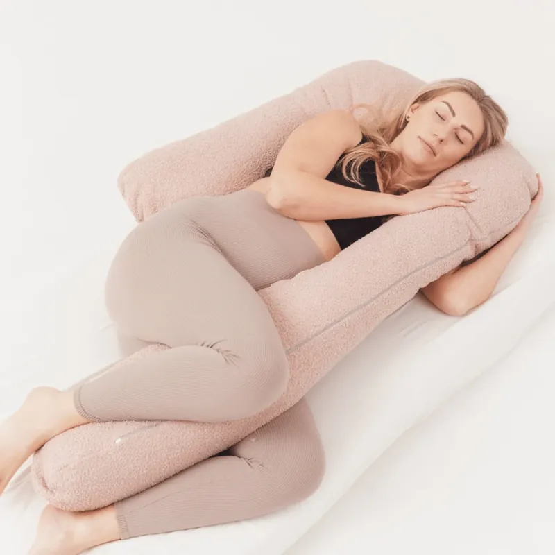 Populärt val Piapimo graviditetskudde för sömn, modell 7 Teddy, rosa