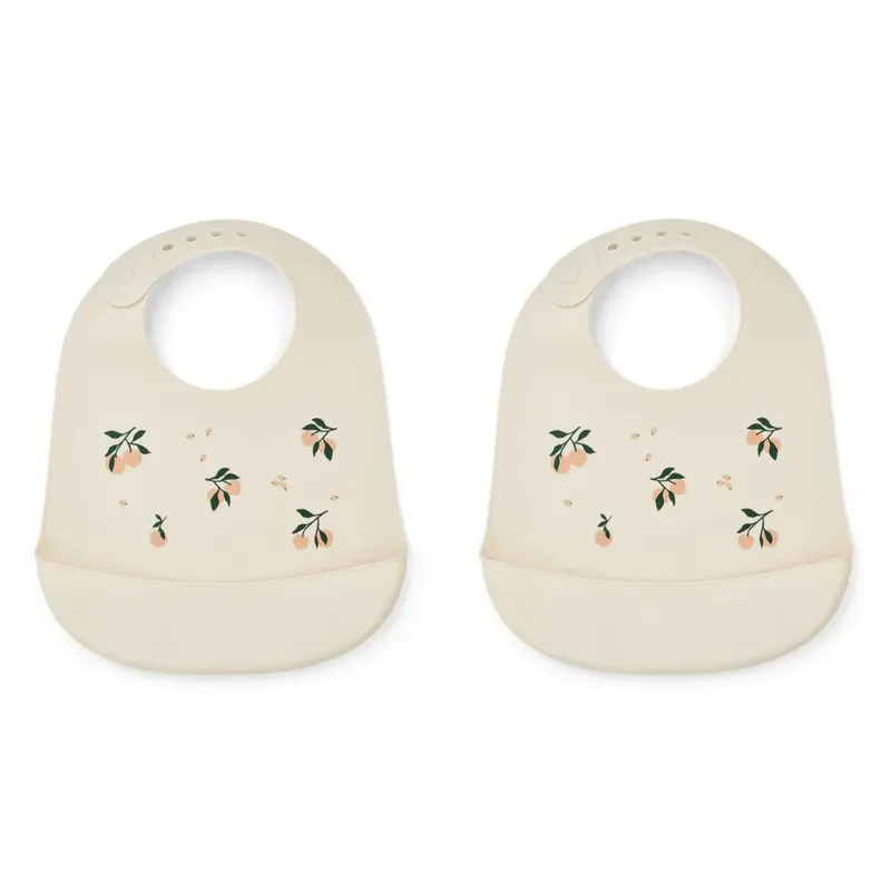 Liewood Silikonhaklappar Tilda Peach / Sea shell mix 2-pack Kampanjpris