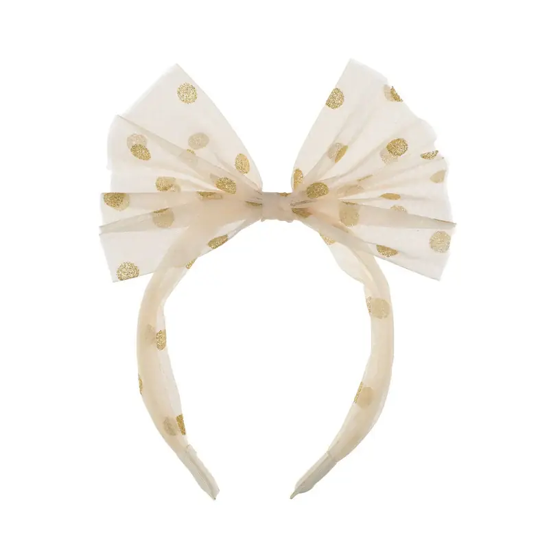 Beställ idag Rockahula Hårband för tjejer med tyllrosett Tulle Glitter Spotty Guld