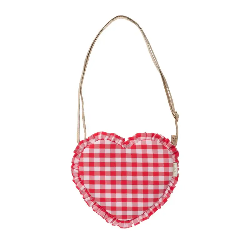 Rockahula Handväska för flicka Gingham Ruffle Love Heart Rödrutig Premium
