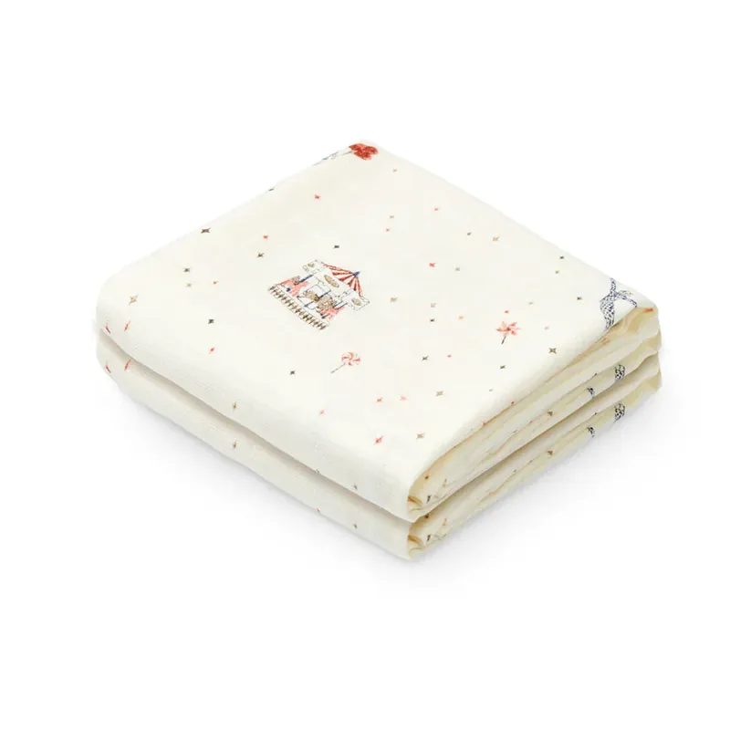Cam Cam Copenhagen Flergångsblöjor i muslin Carousel 2-pack 70 x 70 cm Billig