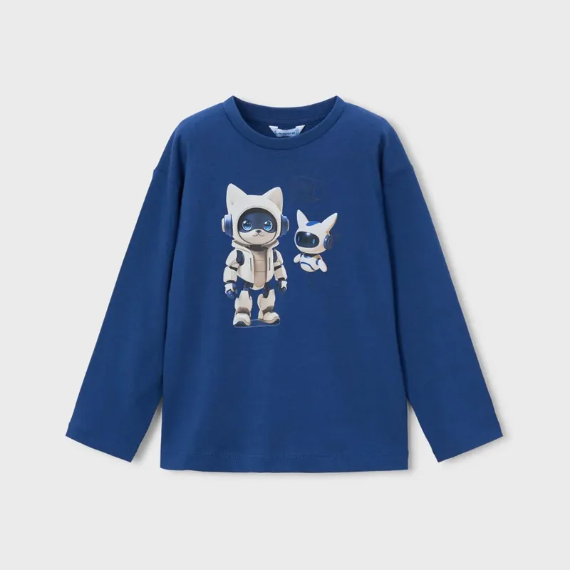 Premium Mayoral Långärmad t-shirt för pojkar Atlantik Robot