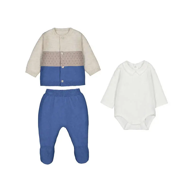 Kampanj Mayoral Babyset med sparkdräkt, body och tröja Blueberry