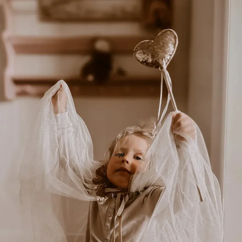 Mrs Ertha Utklädnad Magisk stav hjärta The Golden Queen Guld Erbjudandepris