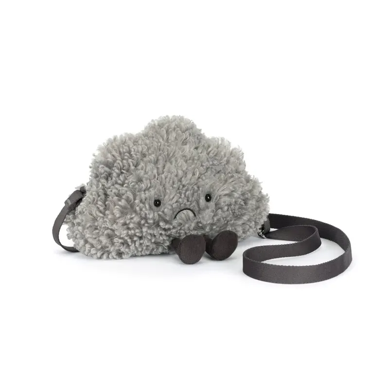 Jellycat Plysch axelremsväska för flickor Moln Amuseables Cirrus Storm Cloud 24 cm Lågt pris