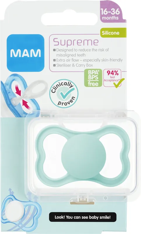 MAM Supreme napp 16-36 månader - blandade färger och mönster, 1 st I lager