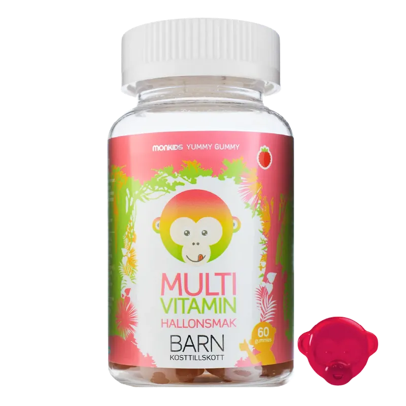 I lager Monkids Multivitamin Hallon Barn, 60 st
