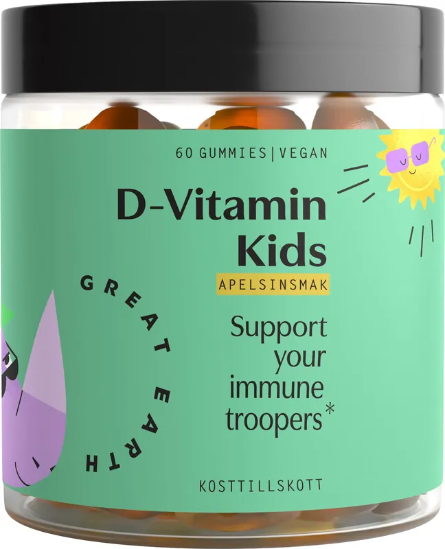 Fynd Great Earth D-Vitamin Kids, 60 st