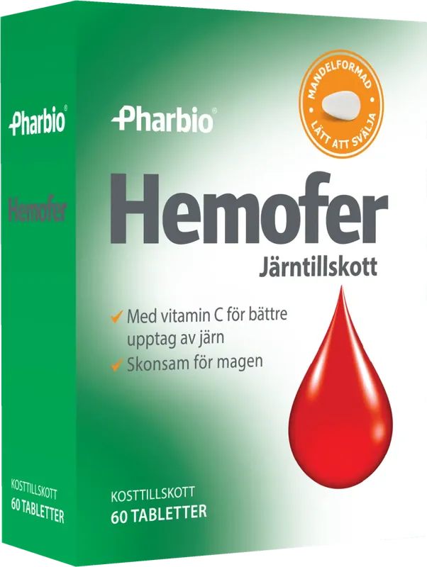 Nedsatt pris Pharbio Hemofer tablett, 60 st