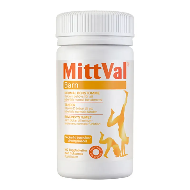MittVal Barn, Multivitamin 100 tuggtabletter, 100 st Endast denna vecka
