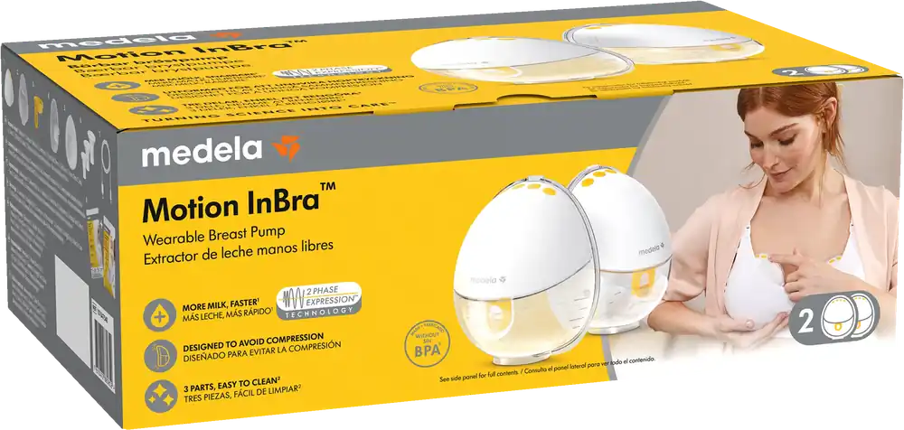 Medela - Motion InBra bärbar bröstpump dubbel, 1 st Extra rabatt