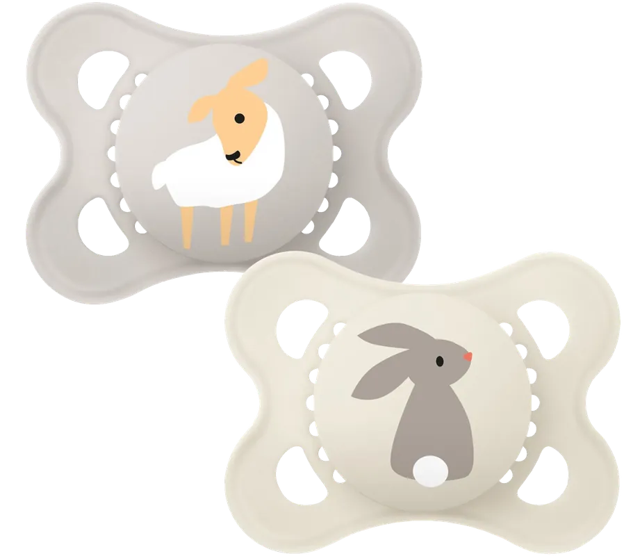 MAM Original 0-6m silikon Neutral, 2 pack Extra rabatt