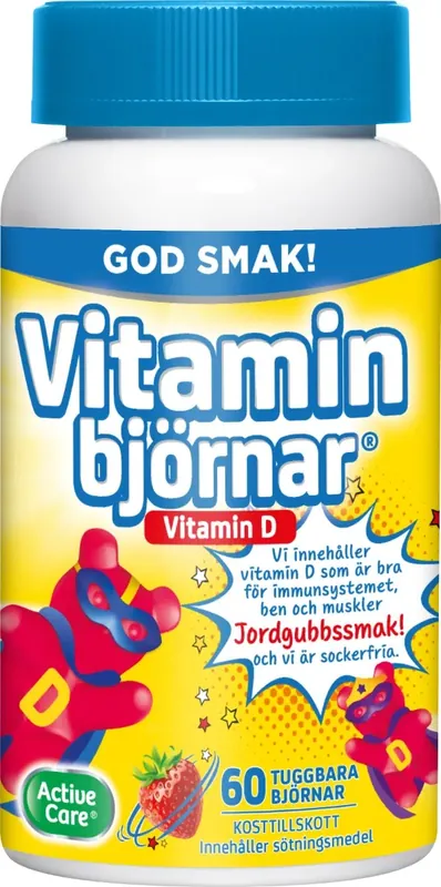I lager Active care vitaminbjörnar d-vitamin, 60 st